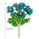 thumbnail image 4 of Inteprter 1 pieza de ramo de crisantemo Artificial, de flores de simulación, centro de mesa, decoración para el hogar, oficina, Flores artificiales azul, 4 of 6