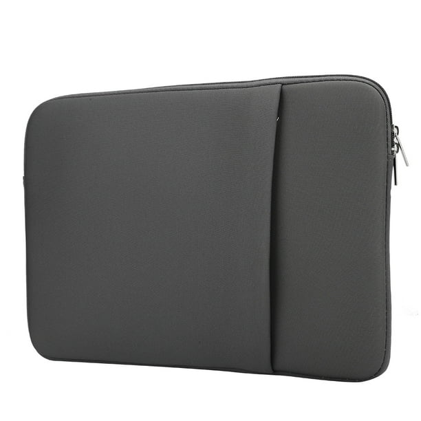 Funda protectora delgada para computadora portátil de 14 pulgadas, color gris claro, a prueba de golpes, con bolsillo