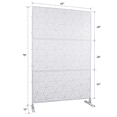 thumbnail image 3 of Tcbosik Metal Privacy Screen, Indoor &Outdoor Freestanding Divider with Stand, 76"H x 48"W Privacy Screens & Panel for Patio, Balcony, Backyard, White, 3 of 8