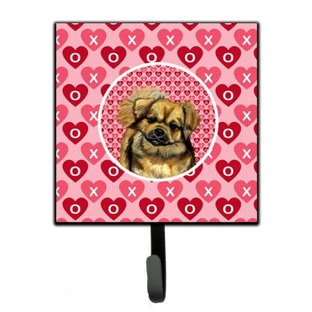 

Carolines Treasures LH9169SH4 Tibetan Spaniel Hearts Love Valentines Day Leash or Key Holder 7Hx4.25W multicolor