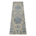 thumbnail image 3 of Rugsotic Carpets Hand Tufted Wool Eco-Friendly 2'6''x10' Runner Beige Blue Oriental High Pile Thick Handmade Anti Skid Indoor Area Rug K00937, 3 of 5