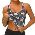 thumbnail image 3 of Sikiie Colorful Paws Of Dog Sports Bra for Women, Sports Bra Athletic Running Sports Bra, Workout Bra, Yoga Bra-Small, 3 of 8