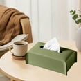 thumbnail image 4 of JLFNYA Leather Tissue Box Cover, Kleenex Box Cover, Rectangular PU Leather Square Tissue Box, Tissue Box Cover Square, Suitable for Vanity Countertop, Night Stands, Bedroom, Livingroom, 4 of 7