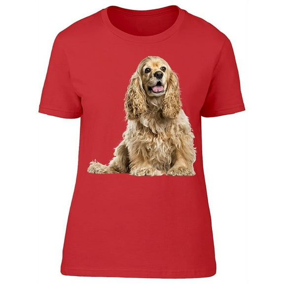 Smartprints Womens Graphic Tee - Cute Cocker Spaniel, Laid Down - Regular Fit 100% Cotton
