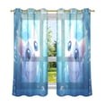 thumbnail image 2 of BZSMCE Window Curtain Panels Fashion Curious Cat Underwater Printed 63x42in/63x52in, 2 of 7