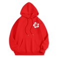 thumbnail image 4 of Chandail à Capuche Graphique à Lettres pour Femmes, Chandail à Manches Longues, Manteau à Col Rabattu, Tunique Longue, Chandail à Capuche, Veste d'Hiver, 4 of 6