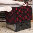 thumbnail image 7 of Uemuo Red Skulls 2 Print Toaster Cover 4 Slice, Small Kitchen Appliance Covers, Toaster Oven Cover with Loop, Bread Machine Cover Dust Cover Protection, 7 of 7