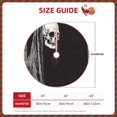 thumbnail image 2 of Salouo Gothic Skull Drape Christmas Tree Skirt 36" Farmhouse Christmas Decorations Snowman Xmas Tree Skirt Tree Mat for Holiday Party Decor, 2 of 8