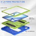 thumbnail image 2 of Dteck Case for iPad  Air 11 inch 2025/2024,Heavy Duty Silicone Case 3-Layer Protection Built-in Pencil Holder Shockproof Kickstand Cover for iPad  Air 11-in. M3/M2,Blue+Green, 2 of 5