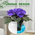 thumbnail image 4 of EFISPSS 6" Self-Watering Ceramic African Violet Pots – White Gradient | Minimalist Home Decor, 4 of 13