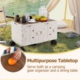 thumbnail image 2 of Costway Large Foldable Utility Cart with  2-Tier Storage Crates 5 Rotate Wheels Metal White, 2 of 9