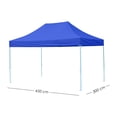thumbnail image 2 of Ilios Innova | Toldo Plegable Azul 3x4.5 Carpa para Exteriores Resistente al Clima, Impermeable, Estructura de Hierro y Tela Oxford 600D., 2 of 9