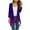 Purple, variant on Cardigan for Women's Plus Size Summer Dressy 3/4Sleeve Fashion Comfortable Pockets Printing Cardigan Top Blouse Party Up to 65% off