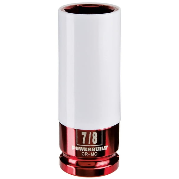Powerbuilt 1/2 Inch Drive x 7/8 Inch Thin Wall Color Lug Nut Socket - 941044