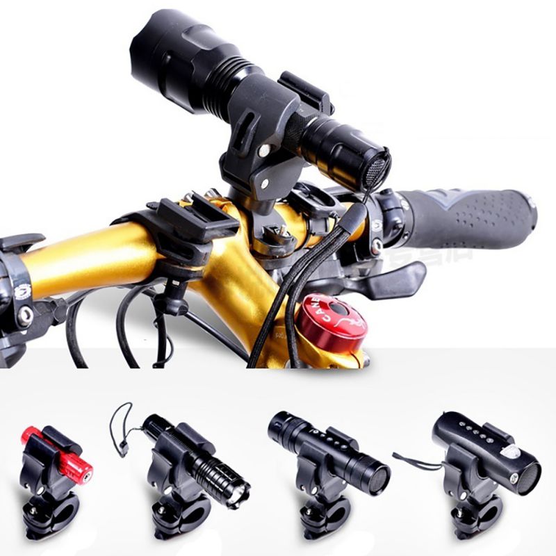 90degree Rotating Bike Bicycle Handlebar Mount LED Flashlight Torch
