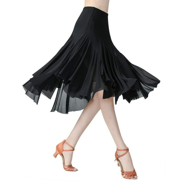 Ballroom Dance Skirts for Women Ballroom Dancing Long Swing Waltz Latin Salsa Belly Dance Skirt Flamenco Dress Costume