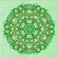 thumbnail image 1 of Ahgly Company Machine Washable Indoor Square Transitional Jade Green Area Rugs, 5' Square, 1 of 7