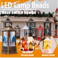 thumbnail image 3 of Decoración de la lámpara LED colgante de sobremesa de la luz de la vela de la vendimia al aire libre de la linterna de la Navidad, estilo animal, bronce Inevent HA008322-01, 3 of 7