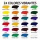 thumbnail image 2 of "Kit De Pintura Acrílica 24 Colores 12 Ml Y Pinceles, Lab.G Multicolor", 2 of 5
