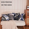 thumbnail image 4 of Set of 4 Throw Pillow Covers Modern Abstract Dark Blue Stripes Gray Black White Acrylic Bold Grey Decorative Pillow Cases Home Decor Square 20x20 Inches Pillowcases, 4 of 6