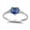 Blue, variant on Women's Heart Shaped Ring with Zircon Inlaid Silver Plated Copper Fashion Jewelry Holiday Gift for Her Individually