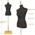 thumbnail image 5 of FreeLung Dress Form Mannequin with Detachable Metal Stand Adjustable Height, Leather Surface, 5 of 7