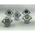 thumbnail image 4 of DECOMIL Coin Display Stand - Set of 10 3D Floating Frame Display Holder with Stands for Challenge Coins, AA Medallions, Jewelry, 2.75 x 2.75 x 0.75 Inches (10, White), 4 of 4