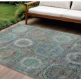 thumbnail image 2 of HomeRoots 630187 9 x 12 ft. Green Charcoal & Purple Geometric Washable Transitional Indoor & Outdoor Rectangle Area Rug, 2 of 9