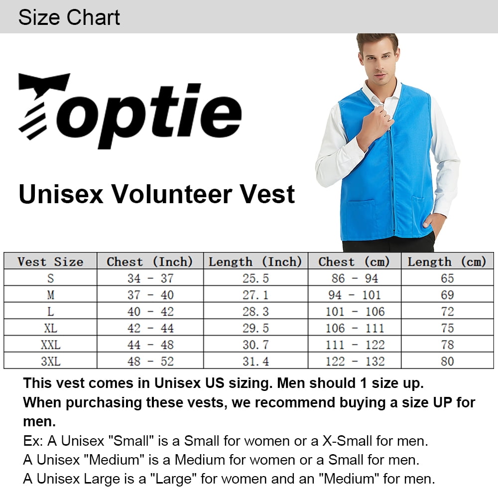 TOPTIE 5 Pack Volunteer Vest Waiter Bartender Work Uniform, Supermarket Clerk Workwear-Burgundy-2XL