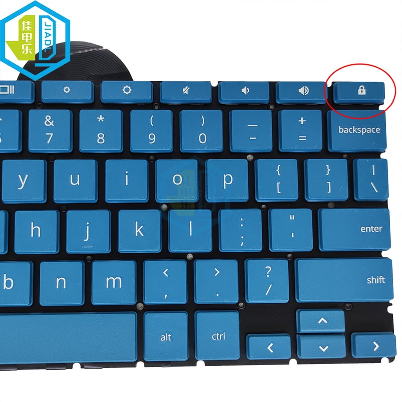 US English Blue Keyboard For  Chromebook X360 11 G3 EE Chromebook X360 11MK G3 EE Blue keycaps Notebook keyboard