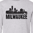 thumbnail image 4 of Inktastic Milwaukee Skyline Grunge Long Sleeve Youth T-Shirt, 4 of 5
