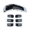 thumbnail image 1 of Mesh Grille Trim 7pcs Insertos delanteros Accesorio de Protecció de la Parrilla, 1 of 7