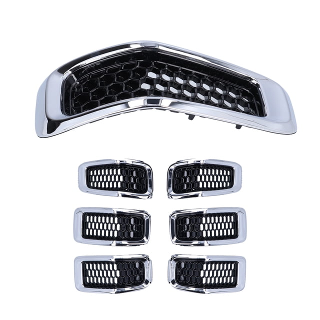 Mesh Grille Trim 7pcs Insertos delanteros Accesorio de Protecció de la Parrilla