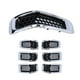 thumbnail image 3 of M Buder 7 Piezas Insertos de Parrilla Delantera para Coche Accesorios de Ajuste y Protección, Marco Cromado (28 cm / 11 inches), 3 of 9