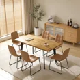 thumbnail image 5 of 47.4"-63.2" Extendable Dining Table Set for 4-8 People,7 Piece Large Kitchen Table Set with 6 Chairs for Farmhouse, Dining Room,Living Room, 5 of 9