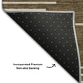 thumbnail image 5 of HomeRoots 679699 8 ft. Brown & Beige Geometric Transitional Washable Round Area Rug with UV Protection, 5 of 9