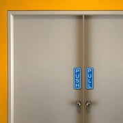 All Quality Classic Vertical Push Pull Door Signs - Great for Glass Doors | Professional Looking Signs | Easy Installation Includes Double-Sided Foam Adhesive Tape (White) - Large (1 Pack)