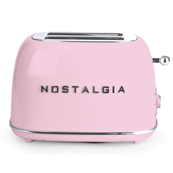 Tostadora Nostalgia de 2 Rebanadas, Acero Esmaltado Rosa