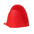 thumbnail image 3 of 2 Pairs Red Silicone Oven Mitts, Heat Resistant Mini Oven Gloves Silicone Pot Holders Mini Finger Protector Cooking Pinch Grips for Air Fryer Kitchen Cooking & Baking, Convenient(Red,4.3x3.9"), 3 of 5