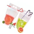 thumbnail image 4 of Bolsas de jugo con cremallera NikouMX 50 bolsas de embalaje para bebidas con pajita, 4 of 8