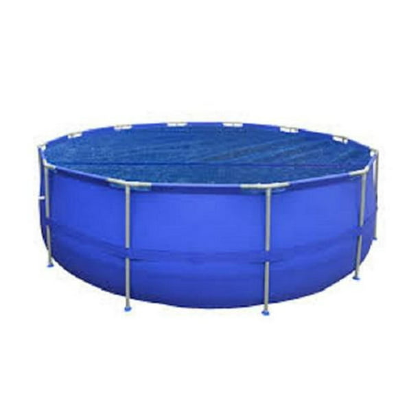 14 ft Round Floating Steel Frame Swimming Pool Solar Cover Blanket