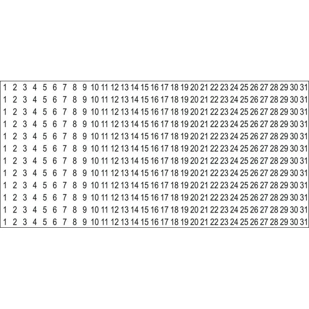 SRM Calendar Number Stickers-Small - Walmart.com - Walmart.com