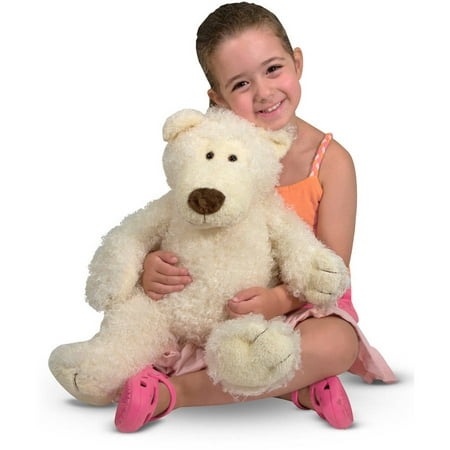 Melissa & Doug Big Roscoe Bear Stuffed Animal - Vanilla