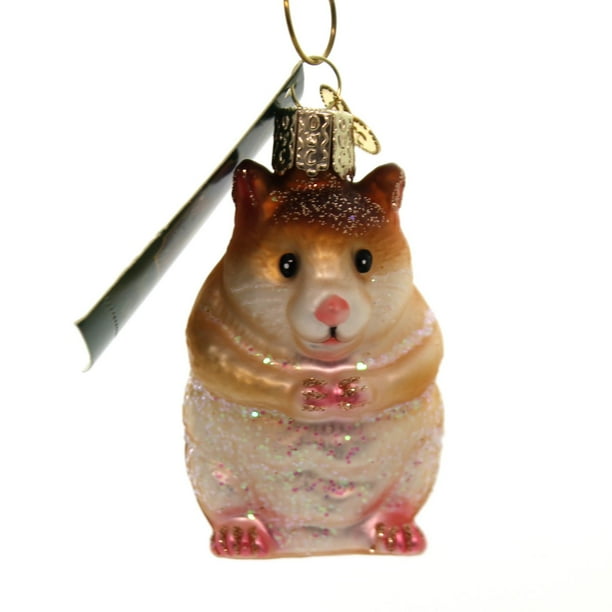 Old World Christmas HAMSTER Glass Fury Rodent Ornament Pet 12530 - Walmart.com - Walmart.com