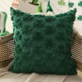 thumbnail image 3 of St Patricks Day Pillow Covers 18x18 inch Set of 2 St Patricks Day Decorations Green Shamrock Soft Plush Faux Fur Jacquard Throw Pillows for Bedroom Sofa Holiday Festivals Home Decor PTK021A18, 3 of 6