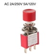 thumbnail image 2 of Interruptor de botón momentáneo SPDT de 3 pines AC 2A/250V 5A/120V 1 NO 1 NC, 2 of 4