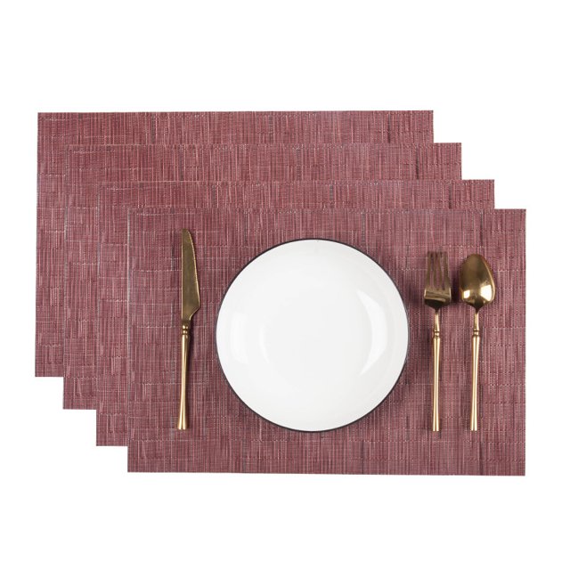 Juego nórdico para el hogar, artículos para el hogar, decoración de mesa, taza-4 piezas (45*30)-patrón de bambú, vino tinto BANYUO Electrónica