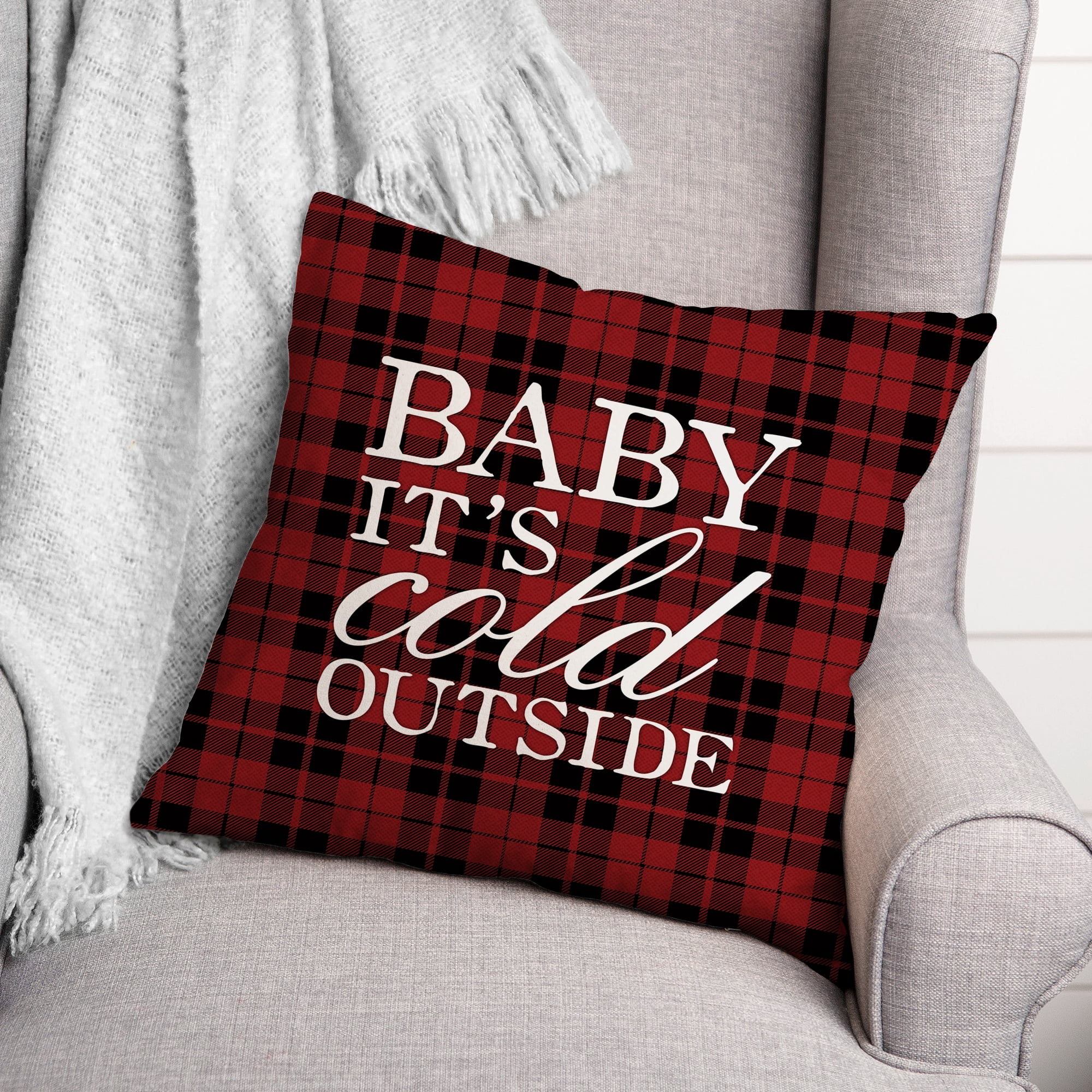 Creative Products Baby It's Cold Outside 20 x 20 Spun Poly Pillow