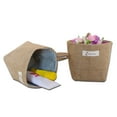 thumbnail image 3 of SPRING PARK Hanging Storage Bag Cotton Linen Small Storage Basket Collapsible Convenient Decor Bin Bag for Room Wall Door Closet, 3 of 7