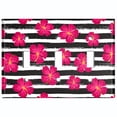 thumbnail image 2 of Metal Light Switch Plate Outlet Cover (Flower Stripe - Triple Toggle), 2 of 2